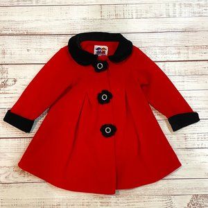 Girl Pleated Dress Coat